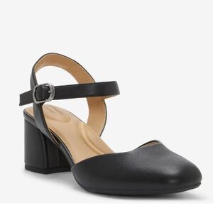 Hush Puppies Black Ankle Strap Heels